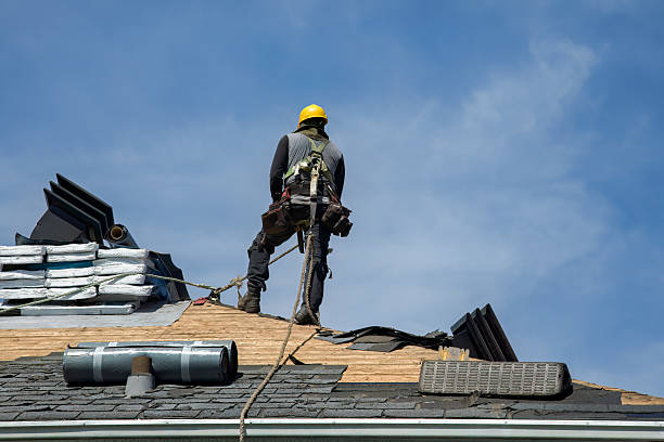 Professional Gutter Installation technician working in Center Line, MI
